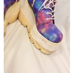 Citizens of Humanity Demonia X iHeartRaves Super Stacked Purple Galaxy Reflective Platform Boots US 9 Photo 3