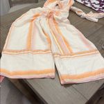 Amanda Uprichard Christie Striped Pastel Metallic Cut Out Jumpsuit NEW XS Photo 6