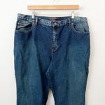 LAUREN JEANS CO x RALPH LAUREN | High Rise Wide Boot Cut Denim Dark | Size 20W Blue Photo 4