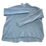 Suboo Sweater Womens Large Blue Isla Oversized Knit Turtleneck Cozy Photo 1