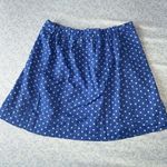 J.Crew Blue & White 100% Linen polka dot high-waisted lined skirt SIZE 8 Photo 3