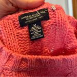 American Eagle  Dark Pink Wool Cable Knit Long Sleeve Pullover Sweater Women’s M Photo 5