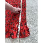 Etophe studios  Red Floral Print Smocked Ruffle Tube Style Mini Dress Size M Photo 7