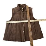 Relativity Vest Faux Suede Brown Quilted Padded Sleeveless Jacket Women XL Photo 9