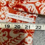 Rebecca Malone Orange and White Patterned Blouse Photo 5