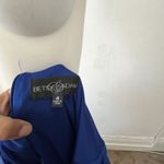 Betsy And Adam Electric Blue One Shoulder Sequin Beaded Floor Length Ball Gown 4 Photo 2