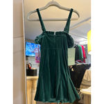 NEW Y2K Johnny Wujek Evergreen Velvet Mini Prom Dress Size XS Green Photo 1