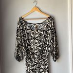 Rachel Pally Jersey Bat Wing Maxi Dress Black White Geometric Photo 2