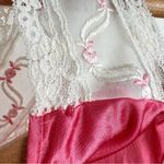 Vanity Fair  Vintage Elegant Pink Lace Trim Nightgown Photo 5