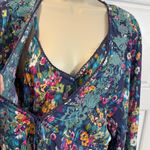 Sundance Azul Floral Dress Kimono with Slip XS Blue Photo 3