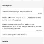 American Eagle  Sweater Natural Oatmeal Oversized Cable knit Hoodie Womens XS S Photo 14