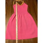 ZARA Chain Strap Sleeveless Rib Knit Fit And Flare Dress Hot Pink Size Large Photo 8