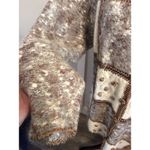 Wool Blend vintage button up cardigan Crochet Angela Baraldio M/L Brown Size L Photo 5