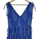 Oliphant Persia Blue Paisley Maxi Dress size XS Ties Full Skirt Photo 7