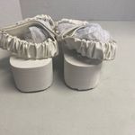 SHOEDAZZLE Taneisa Women’s Rusched Strap Wedge Sandal Size 7 White New With Defe Photo 10