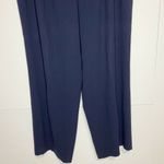 Talbots Women's Sz 14 (34x28) Pleated Pants Navy Blue Dress Career Stretch Lined Photo 2