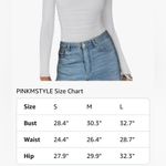 Long Sleeve Double Lines Slim fit Bodysuit White Size L Size L Photo 7