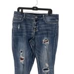 Maurice's  Women's Size XL W 36 ‎ Plaid Patch Fall Distressed Skinny Jeans Photo 1