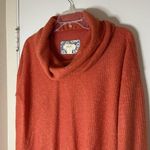 Anthropologie Maeve Addie Ruffled Hacci Orange cowl neck Sweater size XS Photo 3