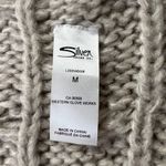 Bryn Walker Silver Jean Wool Blend Cardigan Vest Chunky Knit Womens Medium Heather Gray Photo 5