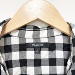 Madewell Wrap-Front Shirt in Buffalo Check Plaid Black White Sz S Photo 1