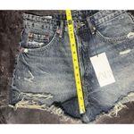 ZARA Blue Distressed High Rise Shorts Size 8 NWT Ripped Fray Destroy Photo 10