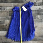 Chelsea and Violet Pleated One Shoulder Blue Dress Small Holiday Party Dress NEW Photo 6