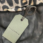 ALLSAINTS  Esme Kimono Top Leopard Printed Long Sleeve‎ Belted Tan Brown Size XS Photo 9