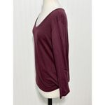 Charter Club  Women's V Neck Long Sleeve Stretch‎ Pullover Top Purple Size Large Photo 4