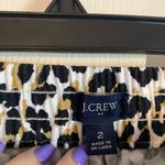 J.Crew Factory size 2 cheetah print linen blend summer lightweight pants white Photo 3