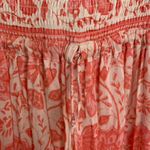 Alice Bell Boho Floral Midi Dress Coral Womens XS Silk Cotton Orange Photo 5