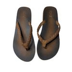 RDVOL Braided Brown Sandal Casual PU Beach Flip Flops Size 9 Womens Photo 3
