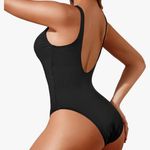 Tempt Me Women High Cut One Piece Swimsuit Low Back Scoop Neck Retro Photo 4