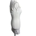 ZARA White Stretch Knit Short Fitted Square Neck Mini Dress Photo 3