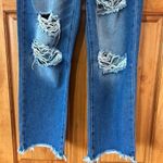 Indigo Rein Blue Denim Distressed Raw Hem Jeans Size 3 Photo 2