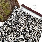 J.Crew Womens Pants Beige Tan Leopard Cotton Linen Print Joggers Pull On Size 20 Photo 0