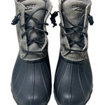 Sperry Women's Saltwater Duck Boots Gray Black Size 8.5 Rain Boot Photo 0