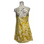 Bebop Yellow Floral Hawaiian Linen Mini Dress Casual Beach Boho Milkmaid Prep 11 Photo 3
