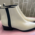 Marc Fisher White and Black Ankle Booties Sleek Design Photo 0