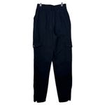 Wilfred Free Aritzia High Rise Black Utility Cargo Pants Straight Leg Snaps 00 Photo 6