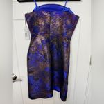 NWT Liv Foster Jacquard Strapless Metallic Mini Dress Photo 1