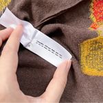 IVKO Woman • floral jacquard skirt brown wool knit flare Serbia bohemian Size M Photo 6