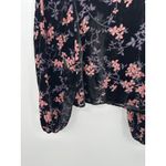 Another Love Womens Black Floral Velvet Long Sleeve Blouse Size S NWT Feminine Photo 2