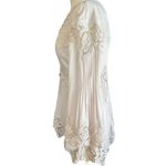 POL EUC  Small Pale Pink Lace Crochet Blouse Flare Sleeve Photo 3