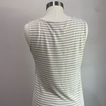 Chico's Striped Sleevless Midi Shift Dress in Cream and White Size 1=USM Photo 5
