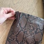 14th & Union  Brown Shiny 3.5” Block Comfort Heel Knee Boot Size 6.5 Stretch Calf Photo 3