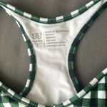 ALBION FIT Albion Green White Check Pattern Racerback Sports Bra Size Small Photo 1