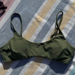 Aerie , Green Bikini Top, Size Small Photo 0