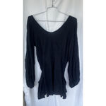 Free People  Beach Lunch Date Mini Dress Black Women's Size Medium Vacation Photo 2