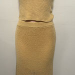 Rachel Zoe  light yellow Knit Sweater Tank & lined Skirt Set woman size Medium Photo 0
